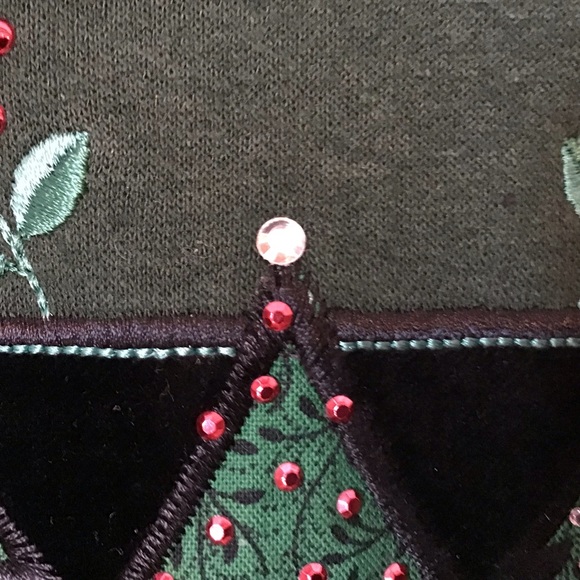 Christmas Tree and Holly Pull Over Sweatshirt - Picture 3 of 5